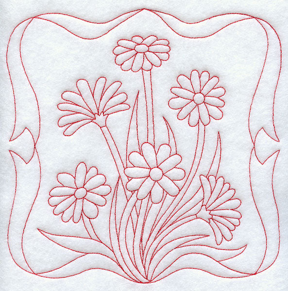 Daisies (Redwork)