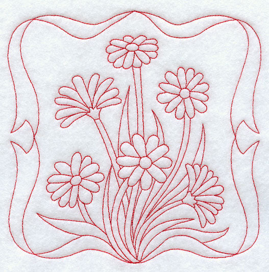 Daisies (Redwork)