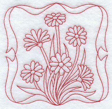 Daisies (Redwork)