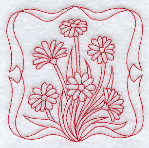 Daisies (Redwork)