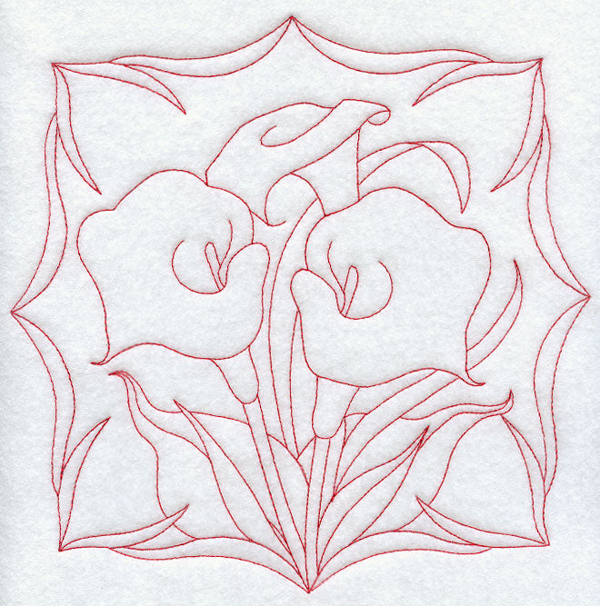 Calla Lilies (Redwork)