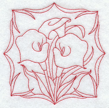 Calla Lilies (Redwork)