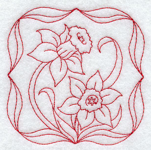 Daffodils (Redwork)