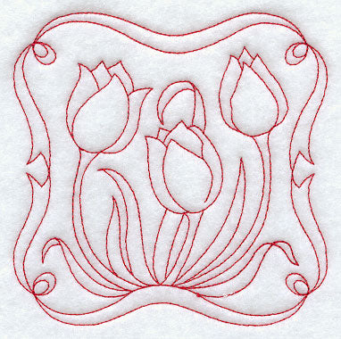 Tulips (Redwork)