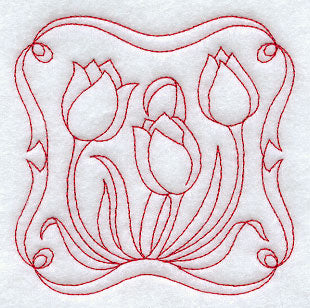 Tulips (Redwork)