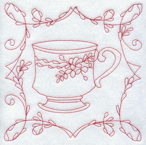 Teacup 1 (Redwork)
