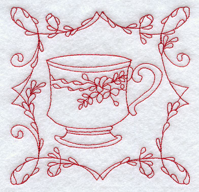 Teacup 1 (Redwork)