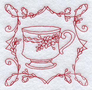 Teacup 1 (Redwork)