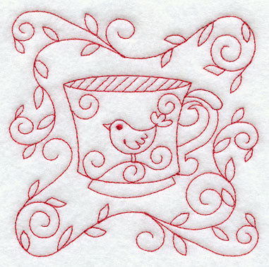 Teacup 2 (Redwork)