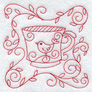 Teacup 2 (Redwork)