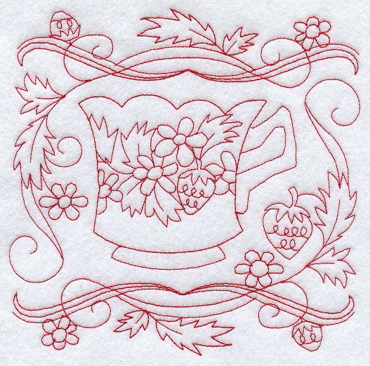 Teacup 3 (Redwork)