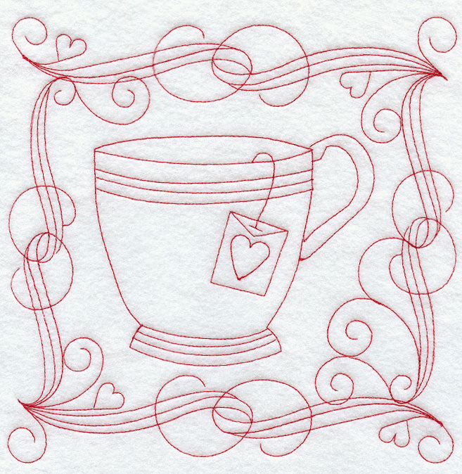 Teacup 5 (Redwork)