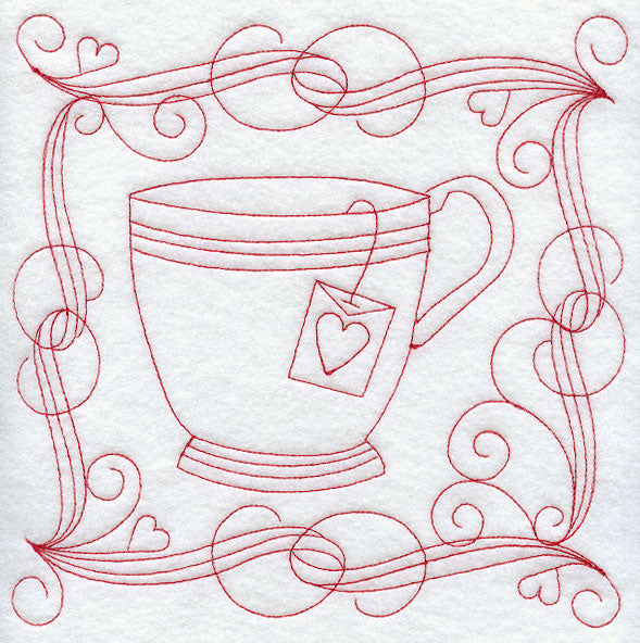 Teacup 5 (Redwork)