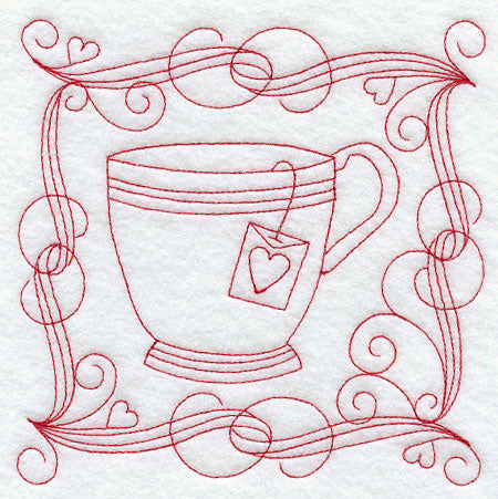 Teacup 5 (Redwork)