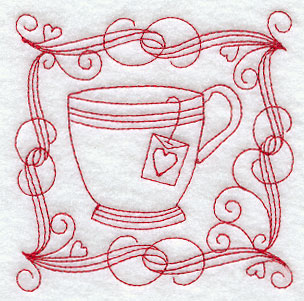 Teacup 5 (Redwork)