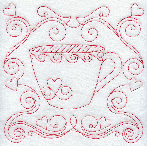 Teacup 6 (Redwork)