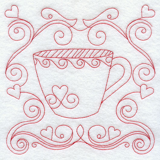 Teacup 6 (Redwork)