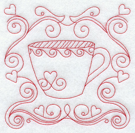 Teacup 6 (Redwork)