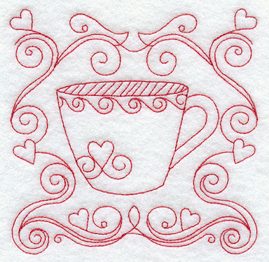 Teacup 6 (Redwork)