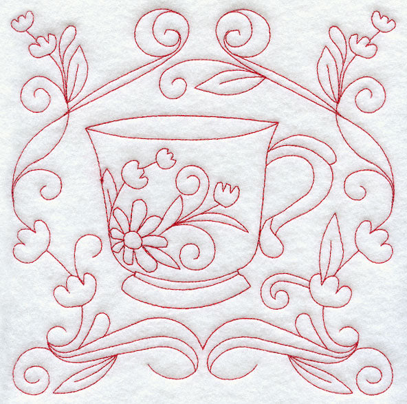 Teacup 9 (Redwork)
