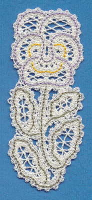 Pansy Bookmark (Battenburg Lace)