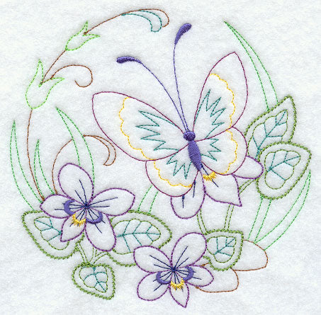 Butterfly Circle - Violets (Vintage)