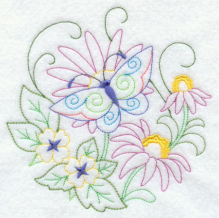 Butterfly Circle - Purple Coneflower (Vintage)