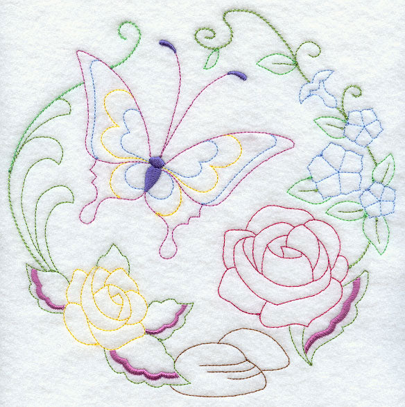 Butterfly Circle - Roses (Vintage)