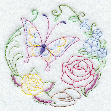 Butterfly Circle - Roses (Vintage)