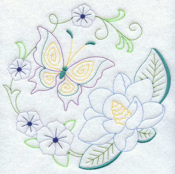 Butterfly Circle - Magnolia (Vintage)