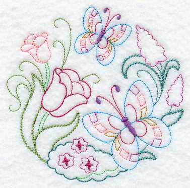 Butterfly Circle - Tulips (Vintage)