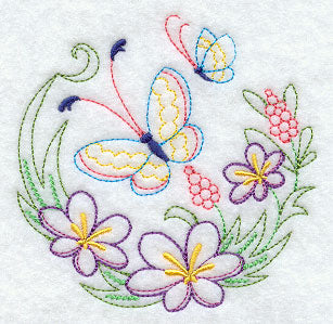 Butterfly Circle - Crocuses (Vintage)