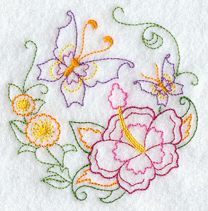 Butterfly Circle - Hibiscus (Vintage)