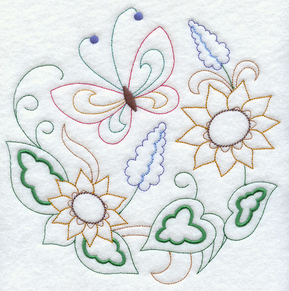 Butterfly Circle - Sunflowers (Vintage)