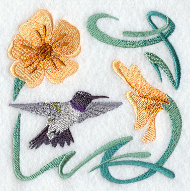 Hummingbird Square - Black-chinned