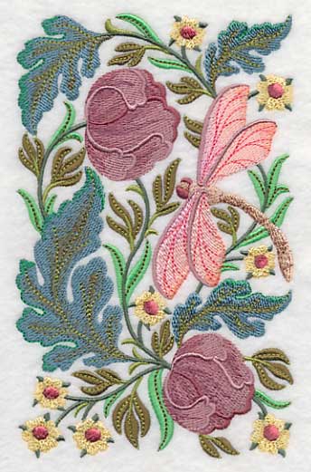 Dragonfly in Flowers