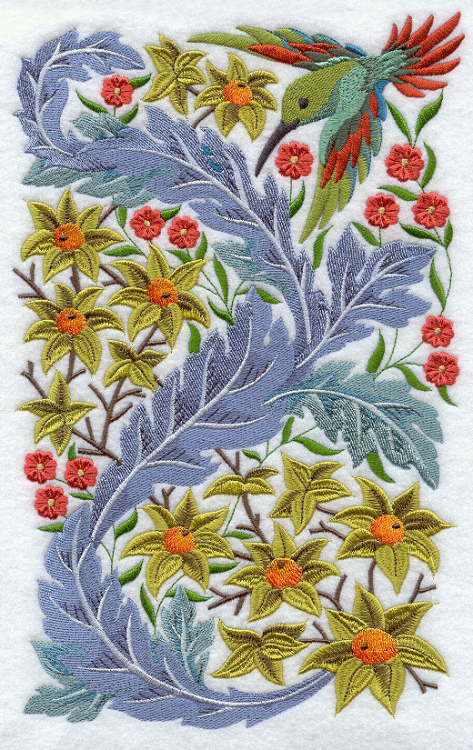 Hummingbird in Flowers