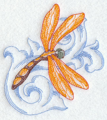 Dragonfly 2 with Baroque Background