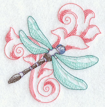 Dragonfly 3 with Baroque Background