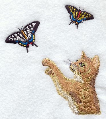 Kitten w/Butterflies