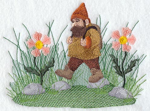 Garden Gnome & Backpack