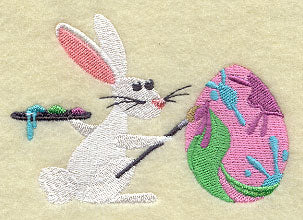 Easter Artists - White Bunny and Egg