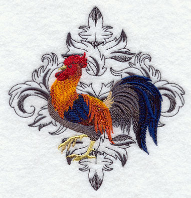Gallic Rooster with Baroque Background