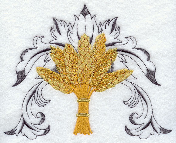Wheat with Baroque Background