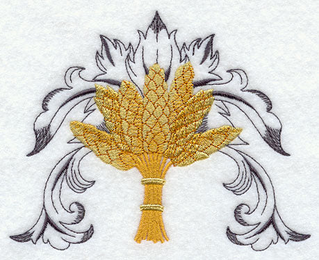 Wheat with Baroque Background