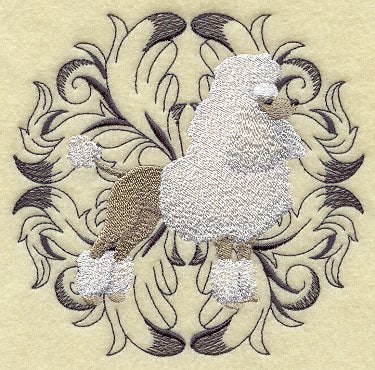 Poodle Fancy with Baroque Background