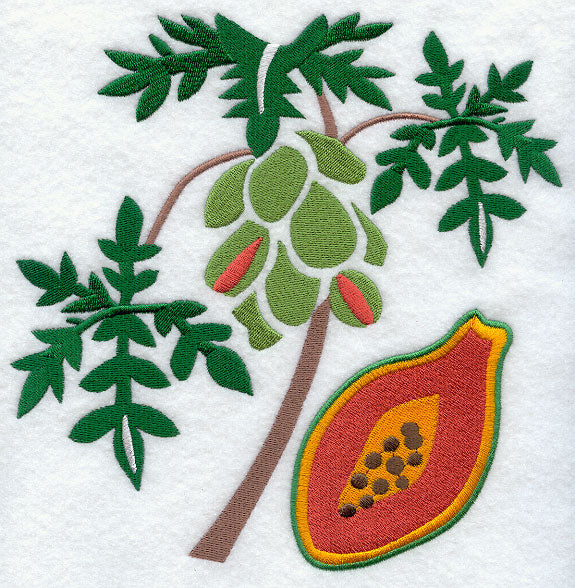 Papaya Woodcut