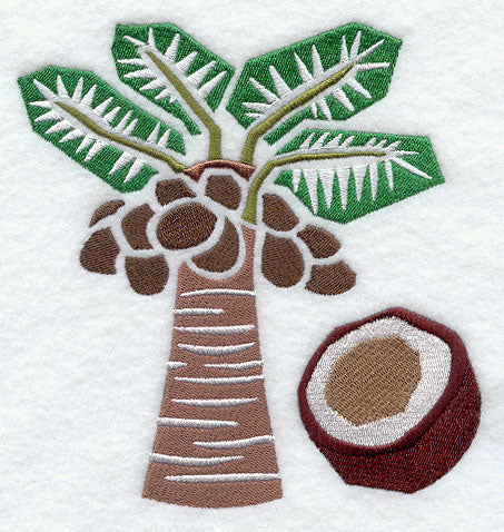 Coconut Woodcut