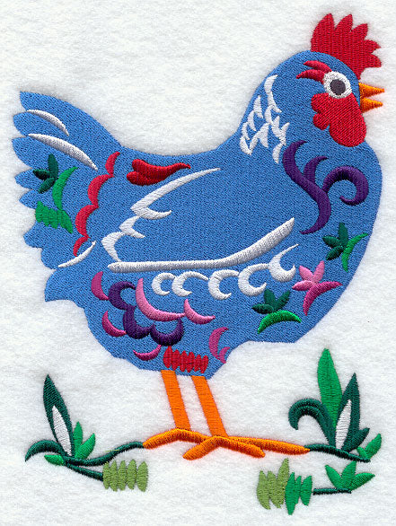 Hen Woodcut