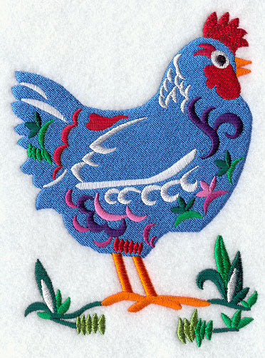 Hen Woodcut